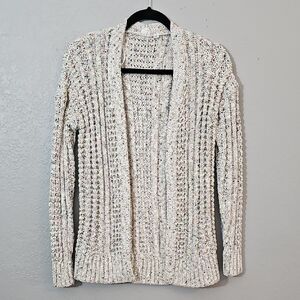 GAP Rainbow Chunky Knit Open Front Cardigan Womens XS
